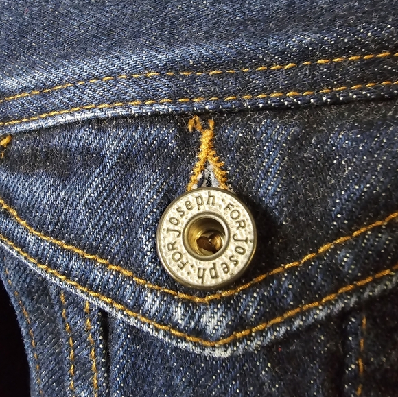 For Joseph Dark Blue Trucker Jean Jacket Size S - Picture 2 of 9